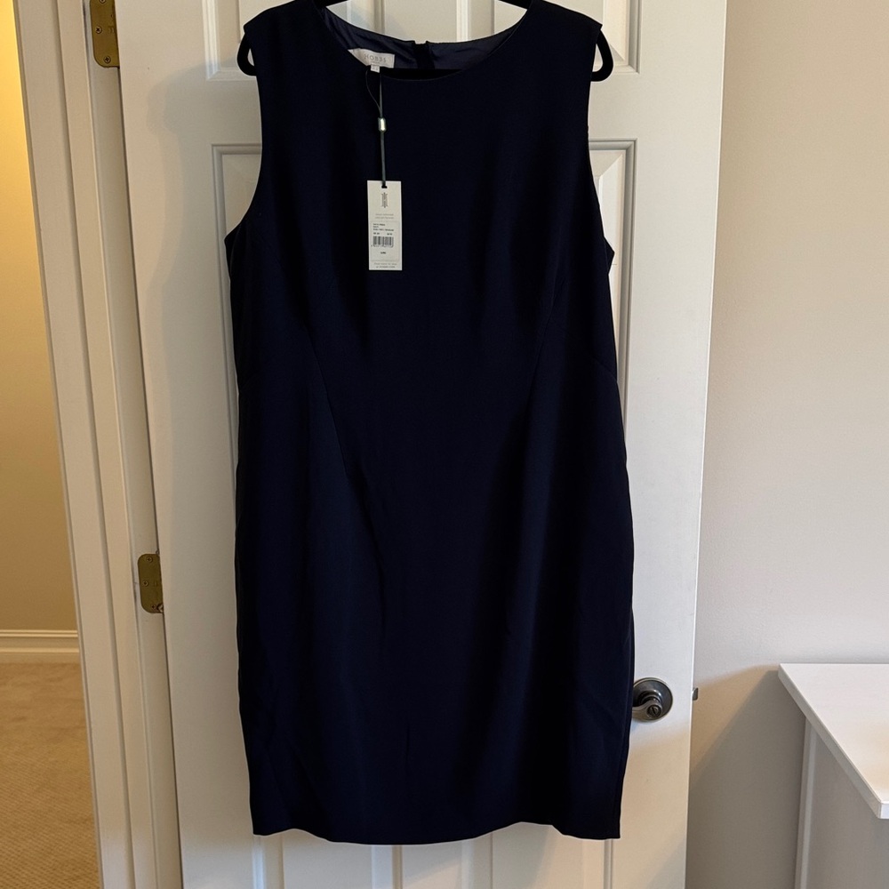 Hobbs London Navy Sheath Dress NWT